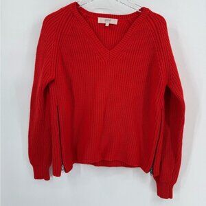 athé vanessa bruno merino wool v neck sweater size large‎